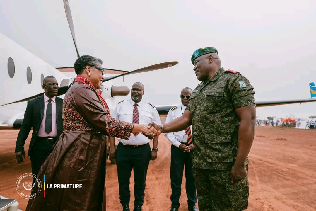 RDC: la Première Ministre Judith Suminwa est arrivée à Kaniama Kasese pour le conseil des ministres de ce vendredi